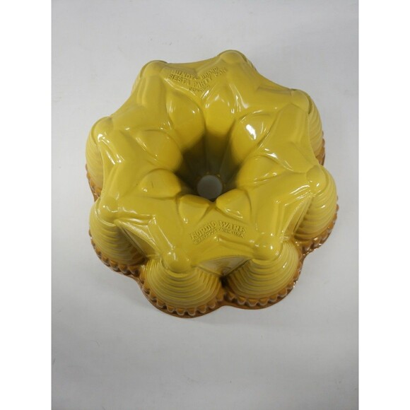 Vintage 1980s Nordic Ware Fiesta Party Pan Cast Aluminum Harvest Gold NOS USA - Picture 12 of 16